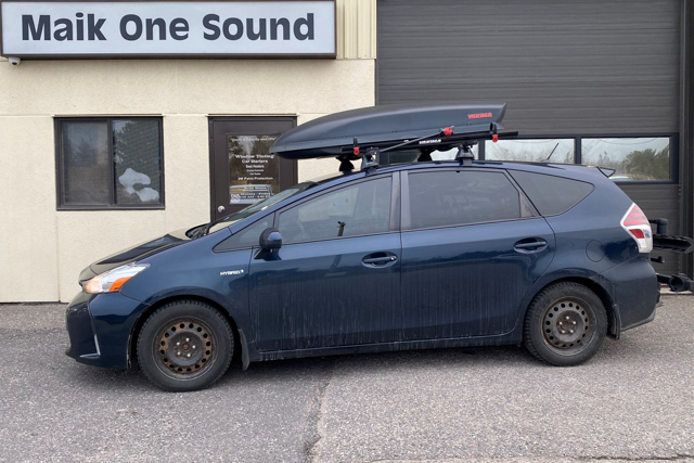 Toyota 2017 Prius V with professional window tint in North Bay
